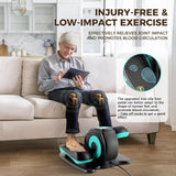 Rollingsurfer Under Desk Elliptical Machine, Electric Leg Exerciser for Seniors, Compact Seated Pedal Exerciser, Portable Elliptical Trainer with Remote Control and Non-Slip Pedals for Teens Adults rollingsurfer
