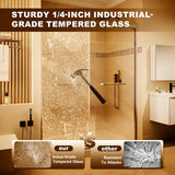 AMAPO Shower Door Double Sliding 60in.W x 60in.H Semi-Frameless Shower Doors,1/4 inch Clear Tempered Glass Door for Walk-in Shower, Brushed Nickel