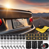 License Plate Cover License Plate Frames: 2 PCS License Plate Protector - Plastic car Front/Rear License Plate Cover with Screw Cap for US Standard Cars (Transparency)