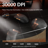 Keychron G3 8K Carbon Fiber Wireless Gaming Mouse, 30000 DPI - PAW 3950 Sensor, 47±3g Ultra-Lightweight, Wired/BT/2.4GHz, 160Hr Battery Life, 5 Programmable Buttons, Windows/Mac/Linux - Black
