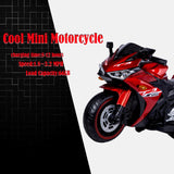 Electric Ride-On Motorcycle for Kids with 12V Motor, Training Wheels, Manual Throttle, Light Up Wheels, Music Player & Headlights - Ages 3-6 (Red + Plastic + 50-99 pounds)