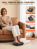 JZBRAIN Shiatsu Foot Massager with Heat & Vibration: Deep Kneading Foot Massager for Plantar Fasciitis, Neuropathy, and Improved Circulation - Electric Foot Massager for Home and Office Use