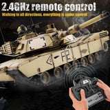 BESTYMXY RC Tanks US M1A2 Abrams Army Tank, HengLong 1:16 2.4ghz Remote Control Tank Vehicles with Sound & Light for Ages 14+