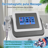 KONGQIAA Pneumatic Massage Gun - 0.5-8 Bar Adjustable Pressure for Deep Tissue & Muscle Relaxation - Shockwave Massager with 5 Interchangeable Heads for Back, Shoulder, Leg Stiffness - Home Use Gray