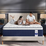RRESTA Firm Queen Mattress 14 Inch - Hotel Collection Hybrid Mattress with 7-Zone Support for Spinal Alignment, Extra Back & Hip Support, Fiberglass-Free, CertiPUR-US Certified, 365-Night Trial