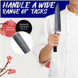 HMS Hand Forged Professiona Kitchen Knife - Japanese HAP40 Triple-Layer Steel (8-Inch Gyuto Knife)