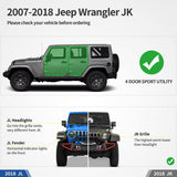 OEDRO Running Boards Compatible with 07-18 Jeep Wrangler JK Unlimited JKU
