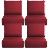 Belord Luxury 6" Thick Outdoor Cushion 4 Set - 24 x24 Inch 28D Sponge Filling Fade-Resistant Chair Cushion