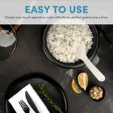 6-cup (cooked) 1.5 Qt. One Touch Rice Cooker, White (ARC-363NG), 6 cup cooked/ 3 cup uncook/ 1.5 Qt. AROMA