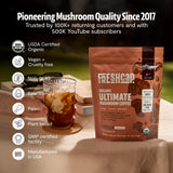 Premium Organic Mushroom Coffee – 12:1 Fruiting Body Extract – 29% Beta-Glucans – Smooth Tasting, 3rd-Party Tested for Clean Energy, No Jitters, Focus, Immune Support (45 Servings)