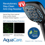AquaCare 4X High Pressure 10 Spray Mode Filtered Showerhead - Handheld Shower Head Filters Chlorine to Heal Dry Skin, Revive Hair - Dual Power Wash Cleans Tub, Tile, Pets - Hard Water Softener, Black