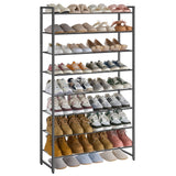 Nunsino Shoe Rack for Closet, Metal Shoe Organizer, 8 Tier Garage Shoe Rack Max Holds 40 Pairs,Shoe Storage shelf,Entryway, Black