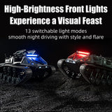XINGRUI 1:16 Scale Remote Control Car Military Crawler Off-Road RC Tank with 4WD, Adjustable Speed/Steering, 2 Batteries & Openable Doors – All-Terrain RC Truck for Kids Adults, Birthday Gifts