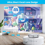 Mini Projector, HD Portable Projector 1080P Full HD Supported, Movie Projector Compatible with Smartphone, White Puxinat