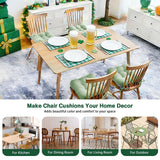 Betu Chair Cushions for Dining Chairs Set of 4,3.5" Thick Green Kitchen Chair Cushions Chair Pads with Ties,Non Slip Backing