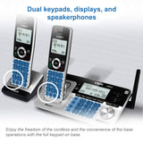5 Extended Range 5 Handset Cordless Phone for Home with Call Blocking, Connect to Cell Bluetooth, Silver & Black VTech