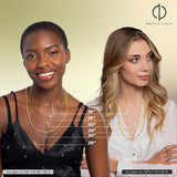 ONTHOLOGIE, 7 mm Herringbone Chain Necklace for Women Men 18K White Gold Over Italian 925K Stamped Solid Sterling Silver, Flat Snake Chain, Made in Italy, 22 Inch