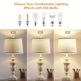 SAIWEYA 27.5" Set of 2 Farmhouse Table Lamps for Bedroom, 3 Way Dimmable Bedside Lamp with 2 USB +AC Outlet Nightstand Lamps for Living Room Resin Rustic Touch Lamps