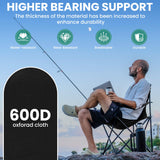 4 Pack Folding Camping Chairs for Adults,Foldable Portable Lawn Chairs with Carry Bag & Cup Holder, Compact Design for Camp,Beach, Picnics,and Fishing Supports 300LBS（Black）
