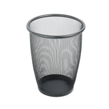 Safco Products Onyx Mesh Round Wastebasket, 5 Gallon, Black, 9717BL(Pack of 3)