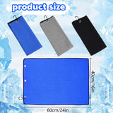 Batiyeer Golf Towels Bulk for Bags 16'' x 24'' Microfiber Waffle Pattern Golf Towels Trifold (Blue, Black, Gray,30 Pcs)