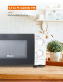 Commercial Chef 0.6 Cu. Ft. Countertop Microwave Oven, Mechanical Dial Controls, 700W, Pull Handle Door, 6 Power Levels, CHM660W, White