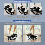WIKONALK Rock Stepper,Portable Rock Stepper Side to Side,Rocking Steppers for Exercise at Home with Resistance Bands and Digital Display,Low-Impact Balance Board for Full Body,No Assembly