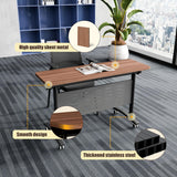 Folding Conference Room Table, Modern Conference Tables with Wheels for Office Classroom