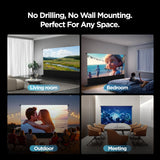 NothingProjector Motorized ALR Screen for Ultra Short Throw Projector, 95% Ambient Light Rejecting, 120 inch, Floor Rising, 4K/8K UHD, Active 3D, Anti Daylight, Electric Retractable Automatic NothPJ
