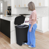 Glad 20 Gallon Trash Can - Plastic Kitchen Waste Bin with Odor Protection of Lid