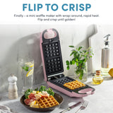 Swap & Flip Waffle Maker with Removable Plates: 3-in-1 Panini Press, Mini Donut Maker, and Waffle Iron AROMA