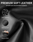 Baasha Professional Brown & Gold Salon Chair, Luxury Hydraulic Styling Chair with Soft PU Leather, High-Density Foam Cushion, 360° Swivel, Stainless Steel Frame, Ergonomic Design, 330 lbs Capacity
