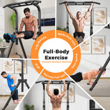 ZENOVA Pull Up Bar Dip Bar Free Standing Power Tower Exercise Equipment for Men Women 400 LBS Weight Capacity
