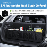 NINEDUCK Car Trunk Organizer with Lid - Heavy-Duty Extra Large Premium Black Oxford Cargo Storage NINEDUCK