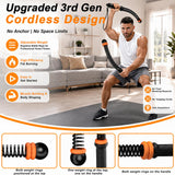 Salario Portable Cordless Battle Ropes – Home Gym Workout Equipment for Intensive Training & Core Strength, Ideal for Home, Office, Travel and Small Spaces(Black & Purple)