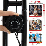 BARWING Folding Exercise Bike Stationary Bikes for Home，3 in 1Exercise Bikes for Seniors, Indoor Workout Bike Cycling Bike with 16-Level Adjustable Resistance,330LB Capacity(Black)