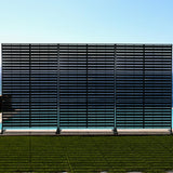 Kozyard Metal Privacy Screen 74" H x 47.2" W Decorative Outdoor Divider with Stand Panels Freestanding Screen