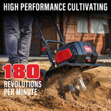 MZK 40V 12-inch Cordless Garden Tiller, Battery Powered Garden Cultivator, 2 * 4.0Ah Battery and Fast Charger Included