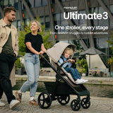 Mompush Ultimate 3 Full-Size Stroller with Bassinet, Newborn to Toddler