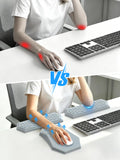 2-in-1 L-Shaped Desk Elbow Pads & & Mouse Pad Set with Wrist Rest, Gray