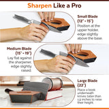 Rolling Knife Sharpener Kit – 5-Angle Magnetic Manual Knife Sharpener (12°,15°,17°,19°,22°) with Diamond & Stainless Steel Discs