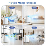 14000 BTU Portable Air Conditioners, Cools Up to 700 Sq.Ft, Portable AC Unit with Remote Control, Cooling, Fan, Dehumidification, Sleep Mode& Installation Kits for Large Rooms, White