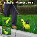 JAGROM 12-inch 20V Cordless String Trimmer with Fast Charger, 2 X 2.0Ah Battery Powered with Auto Line Feed