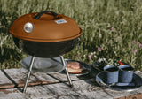 GasOne – 14-inch Portable Barbecue Grill with Thermometer - 3-Point Locking Lid for Heat Preservation – Dual Venting System – Small Charcoal Grill for Backyard, Camping, Boat