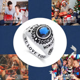 Oseew Men Class Ring Specially Designed for College Graduates (White Gold)