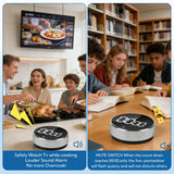 12 Pack Digital Kitchen Timer - Magnetic Kitchen Timer Visual timers Large LED Display Countup Timer 3 Volumes, 2 Brightness LevelsExtensively Use in Break Time, Cooking,Gym, Meeting, Classroom（Black）