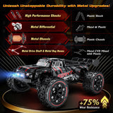 1:16 Scale All Terrain Fast RC Cars for Adults 40KPH, 4WD Electric Off-Road Remote Control Monster Truck with Metal Chassis, 2.4Ghz High Speed Car, Waterproof RC Truck with 2 Batteries for Boys & Kids