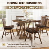 Chair Cushions for Dining Chairs, Tufted Overstuffed Textured Foam Kitchen Chair Pads with Ties and Non-Slip Backing