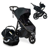 BOB Gear Wayfinder Travel System with Champ Infant Car Seat — Nightfall