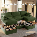 NABUMI 107'' Modular Sectional Sofa with Storage, Oversized Boneless Couch